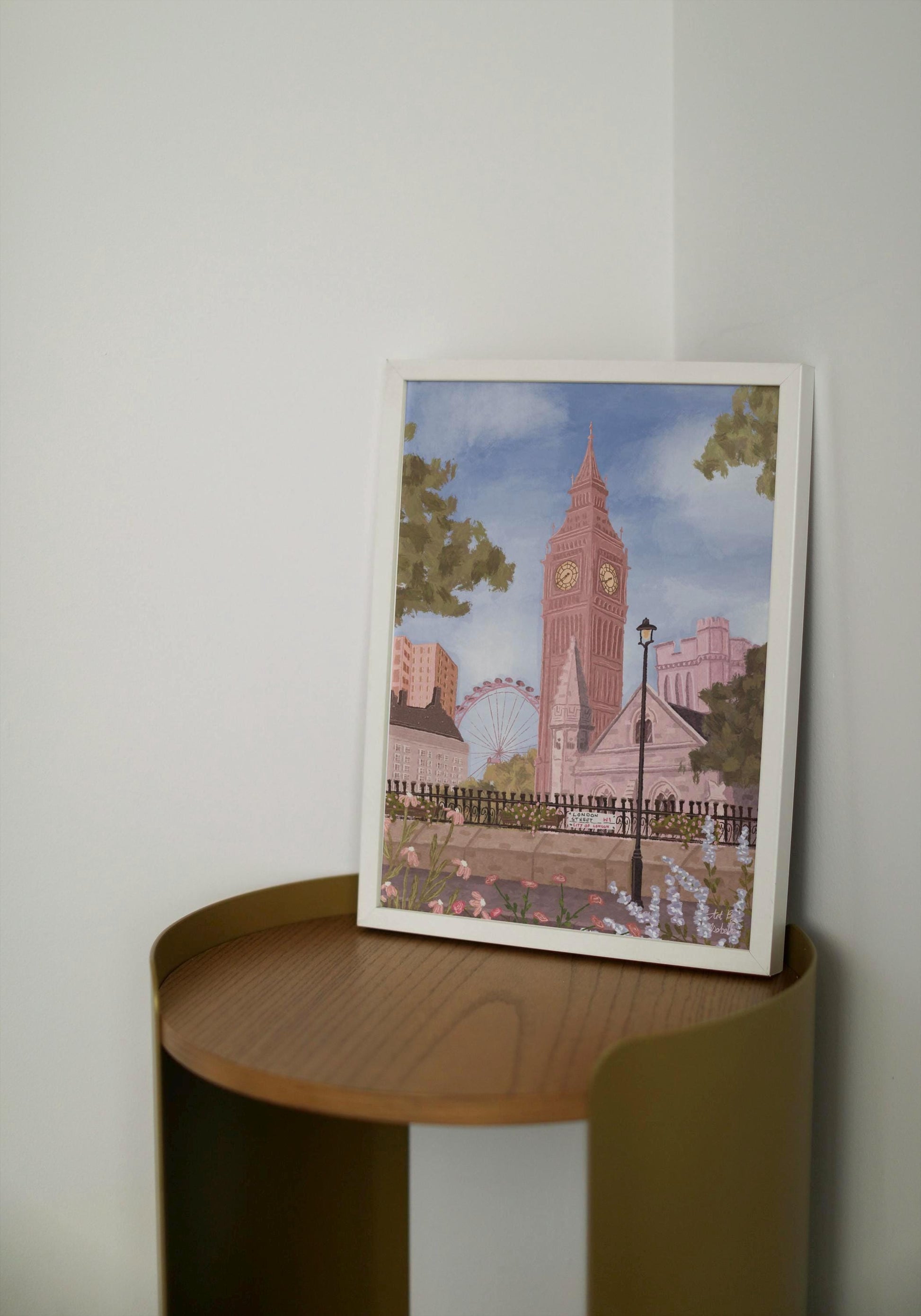 London City Print: Big Ben and London Eye
