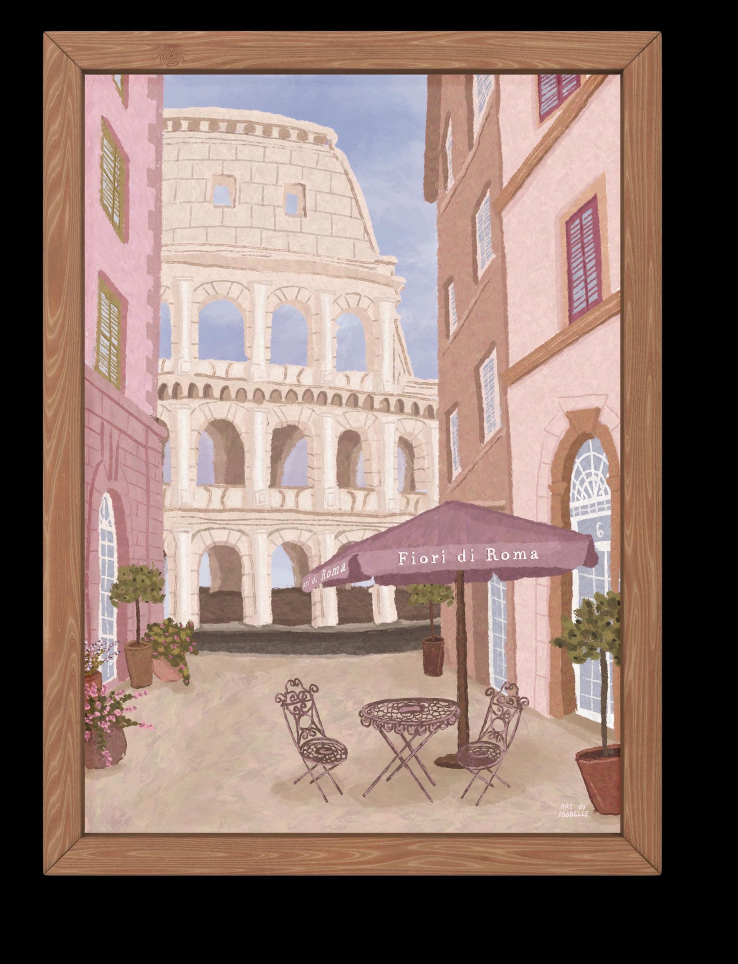 Rome Travel Art Print, Rome Colosseum, Italy Print