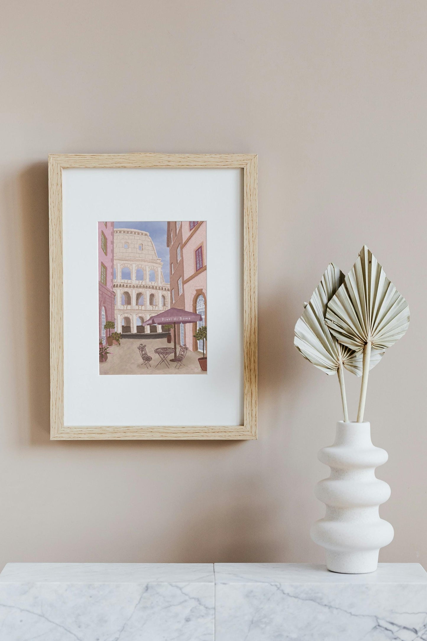 Rome Travel Art Print, Rome Colosseum, Italy Print