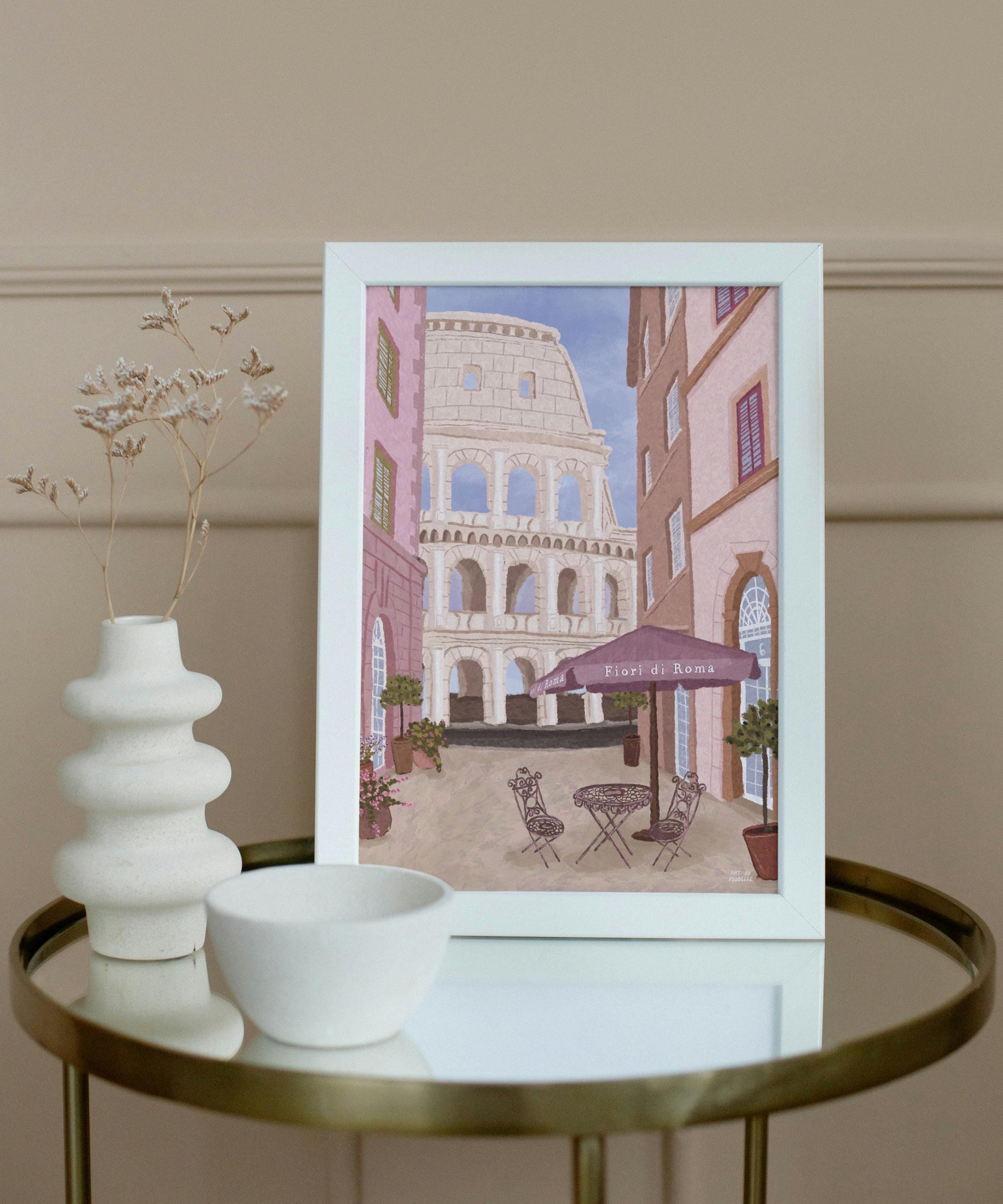 Rome Travel Art Print, Rome Colosseum, Italy Print