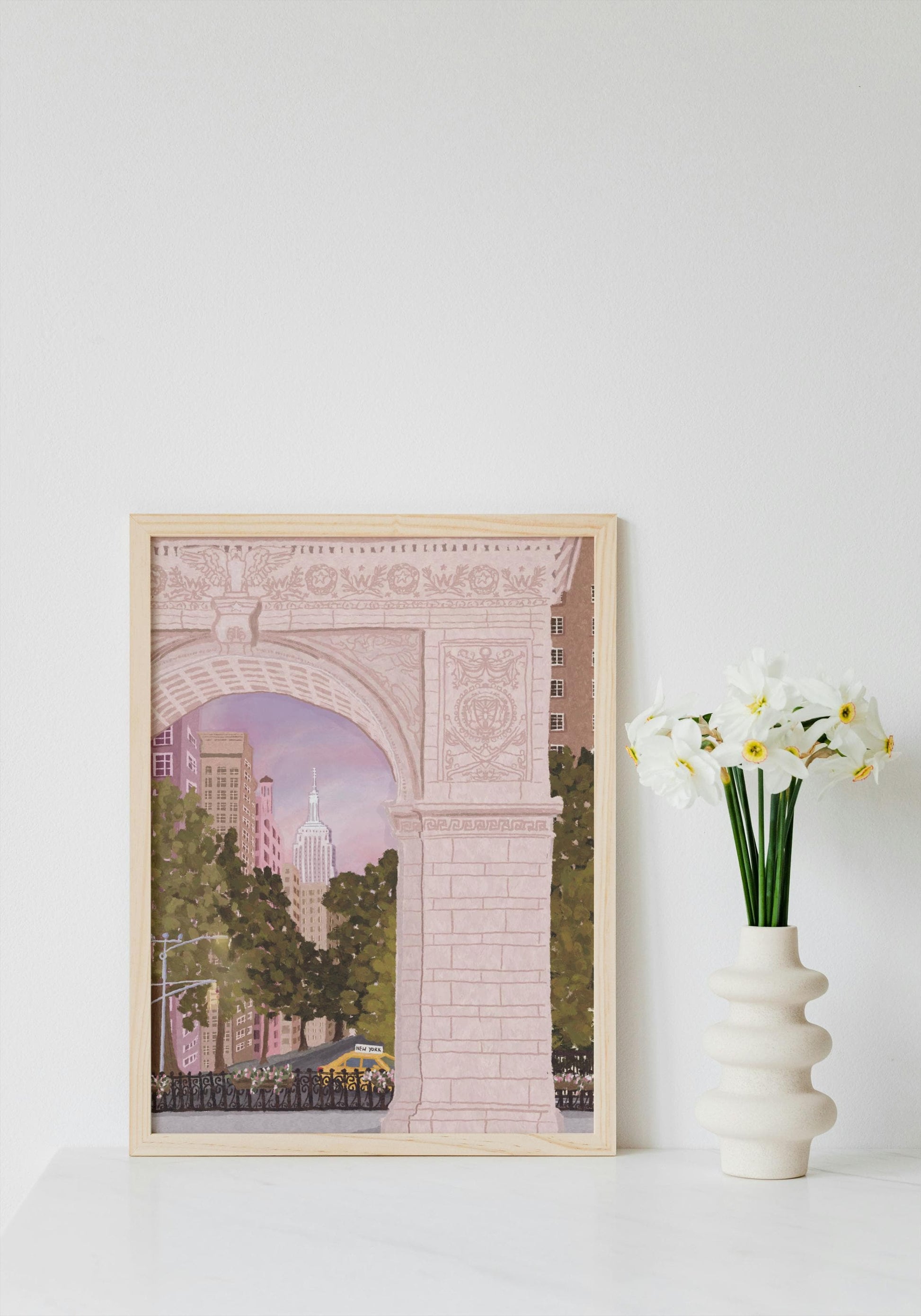 Washington Square New York, New York City Print, Empire State Building Print