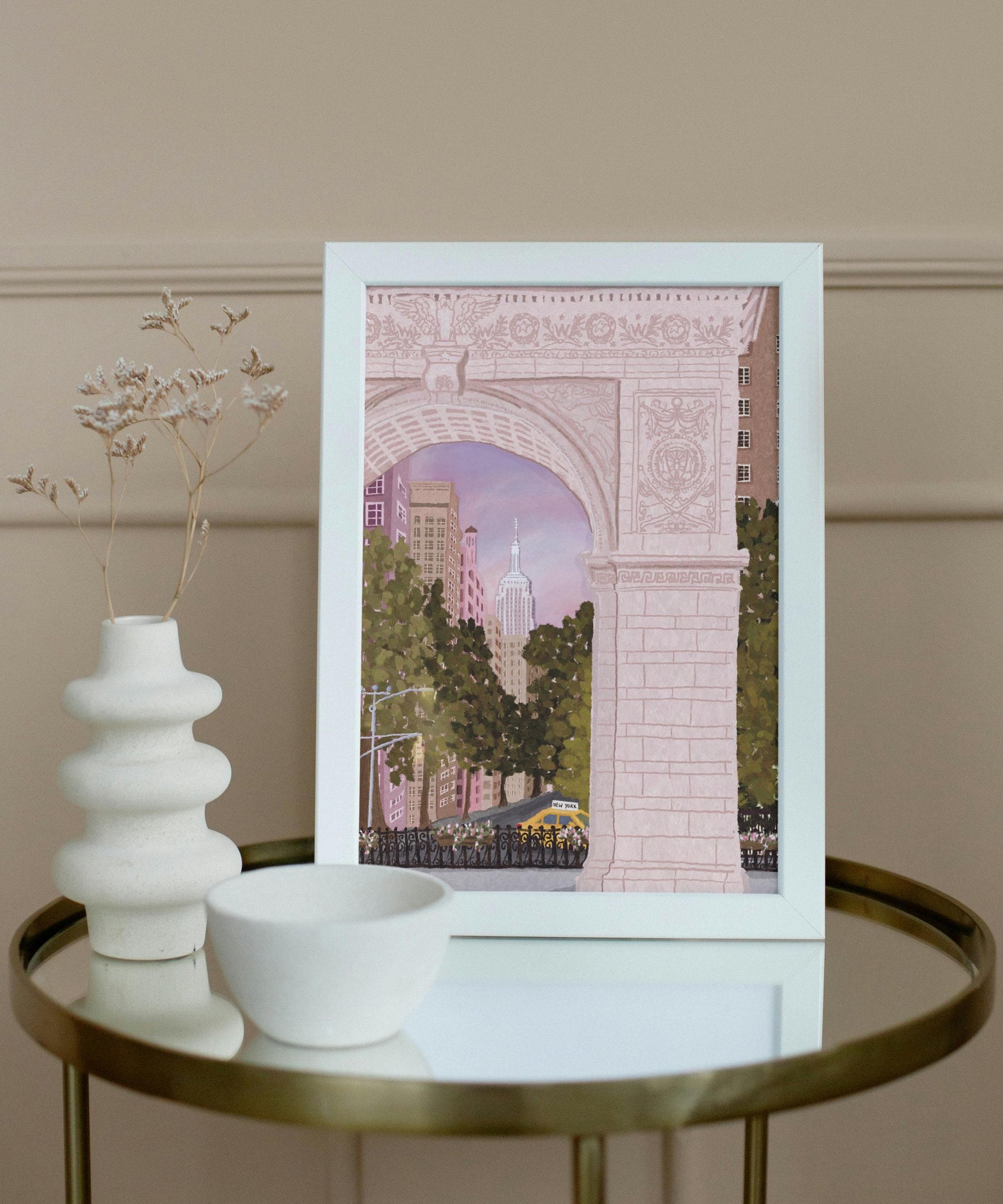 Washington Square New York, New York City Print, Empire State Building Print