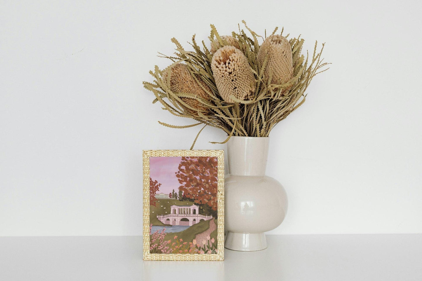 Priors Park Somerset Art Print, England Print, Autumn Countryside Illustration