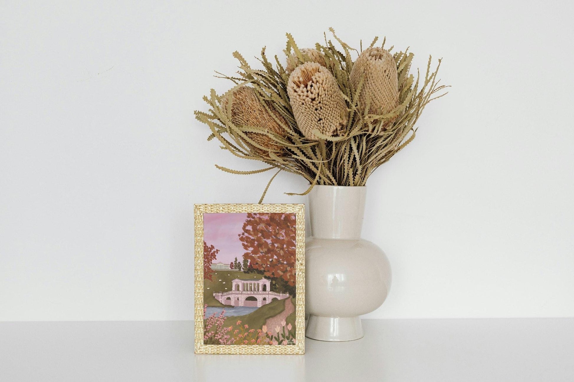 Priors Park Somerset Art Print, England Print, Autumn Countryside Illustration