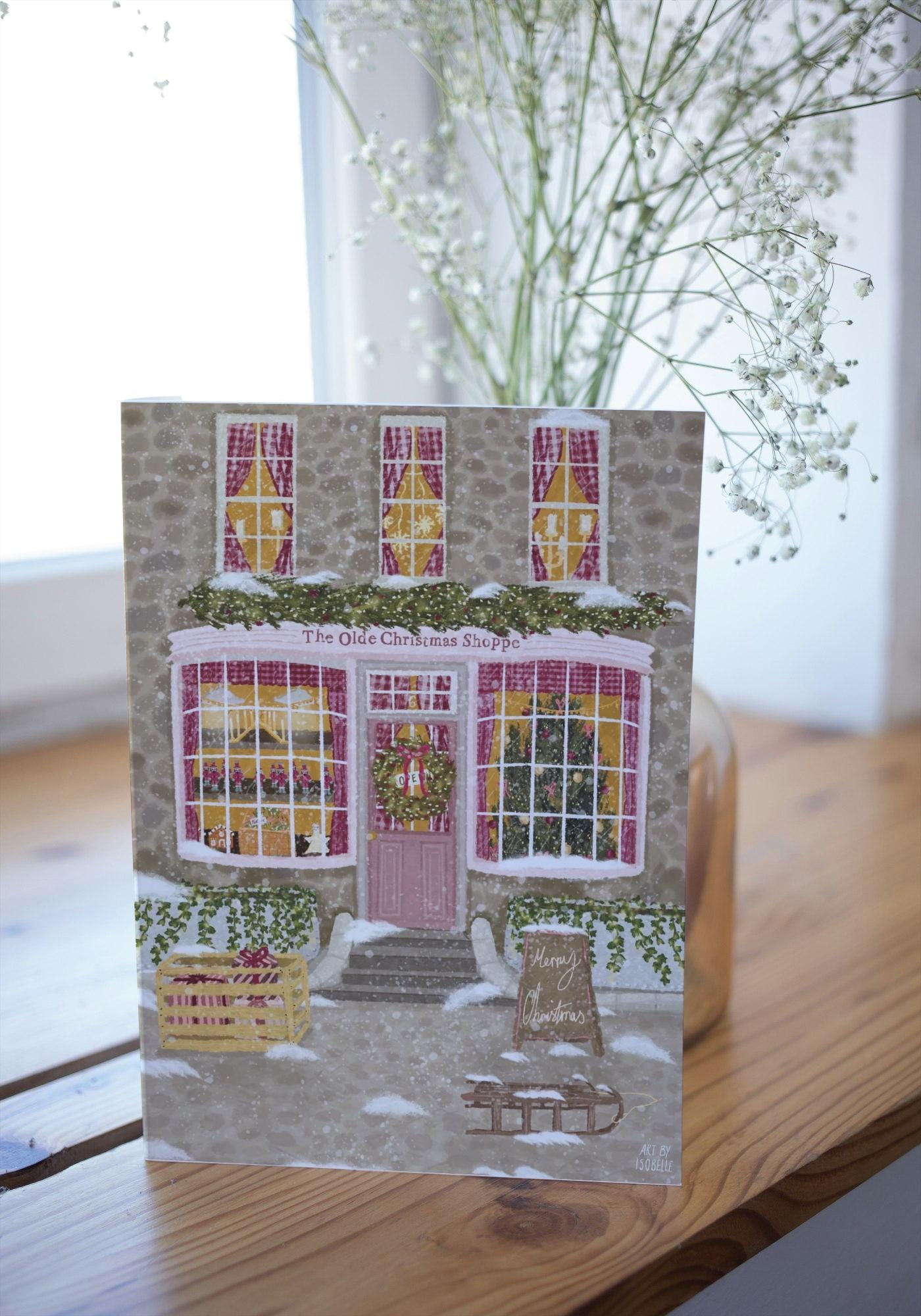 The Olde Christmas Shoppe, Christmas Print, Christmas Decor