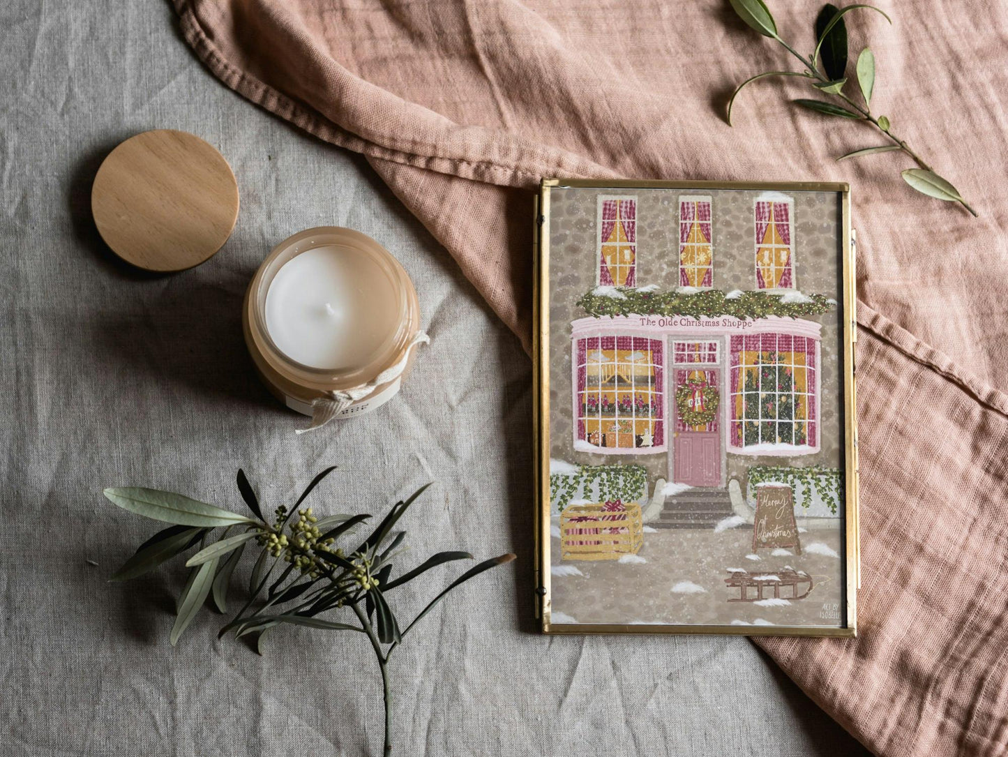 The Olde Christmas Shoppe, Christmas Print, Christmas Decor