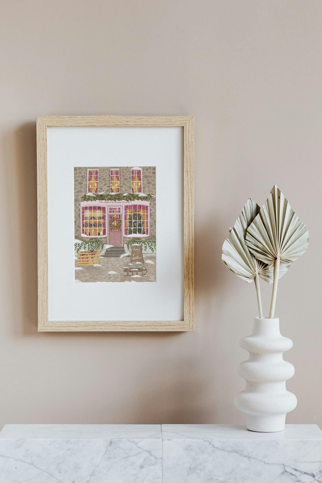 The Olde Christmas Shoppe, Christmas Print, Christmas Decor