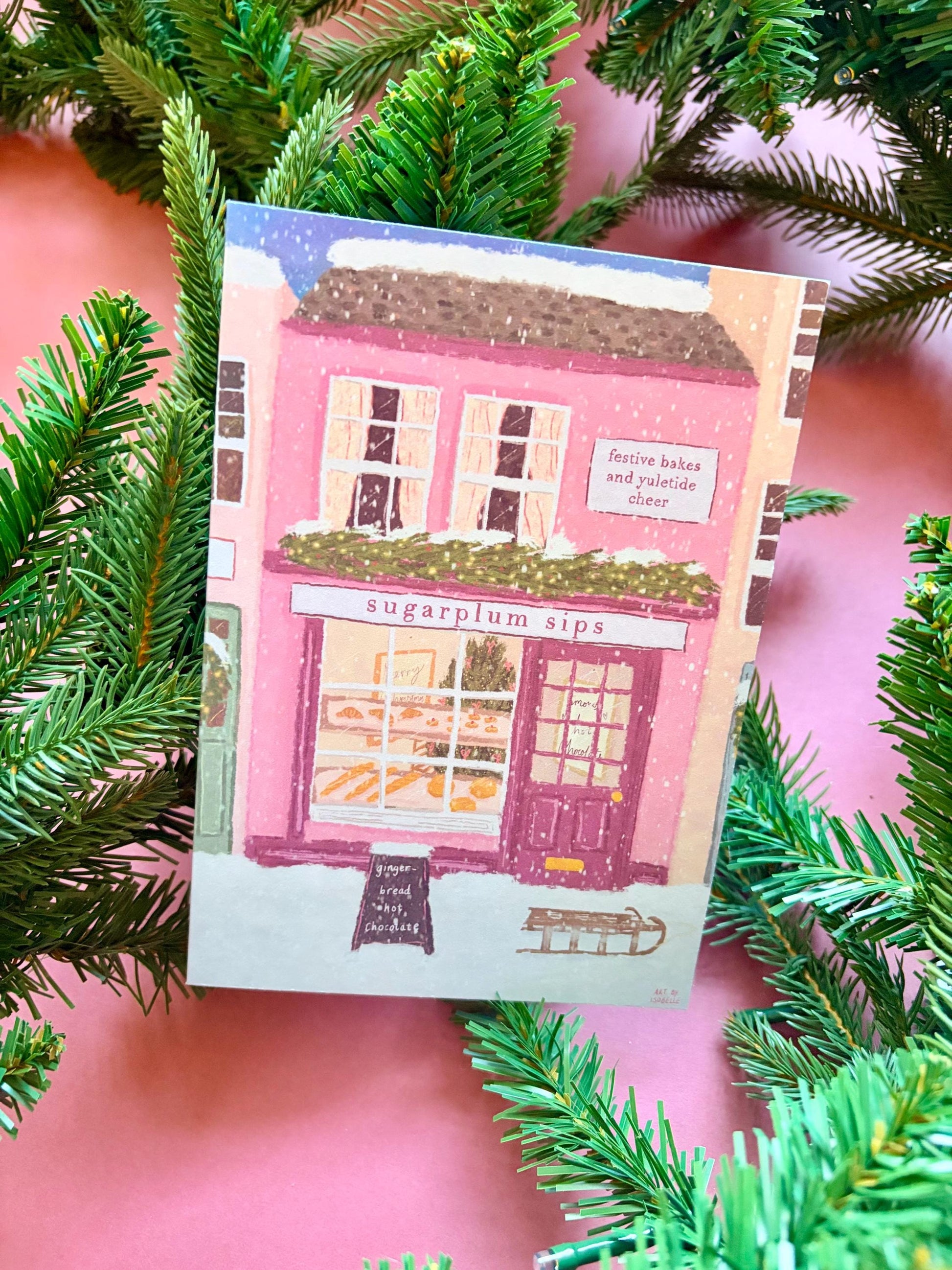 Christmas Card Pack: Festive Shop Fronts Greeting Cards (5x7 inch)