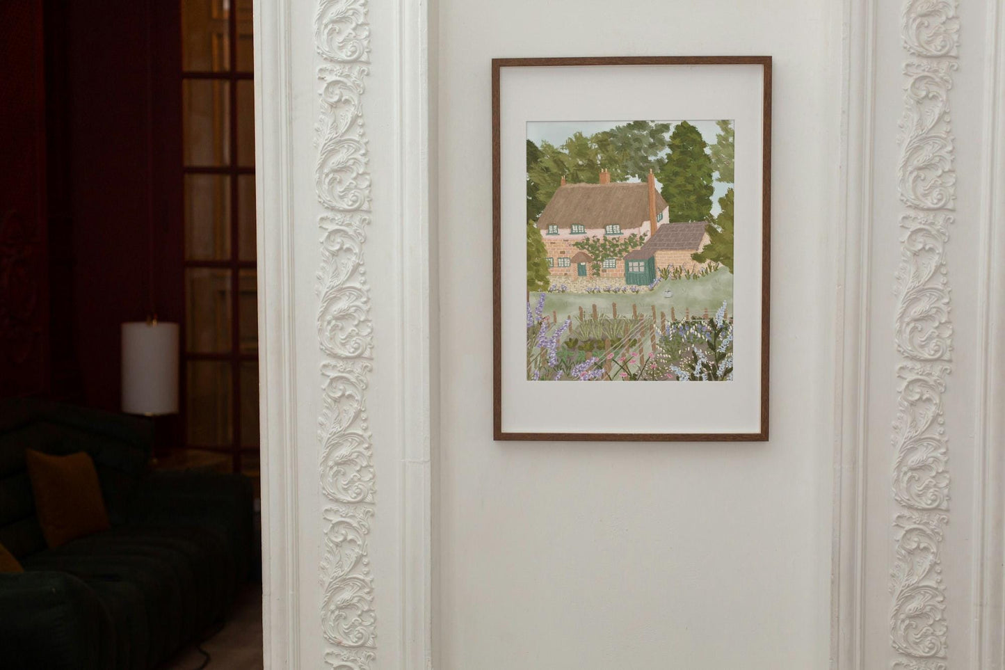 Thomas Hardy’s Cottage Art Print, Literary Cottage Wall Art, English Countryside Illustration