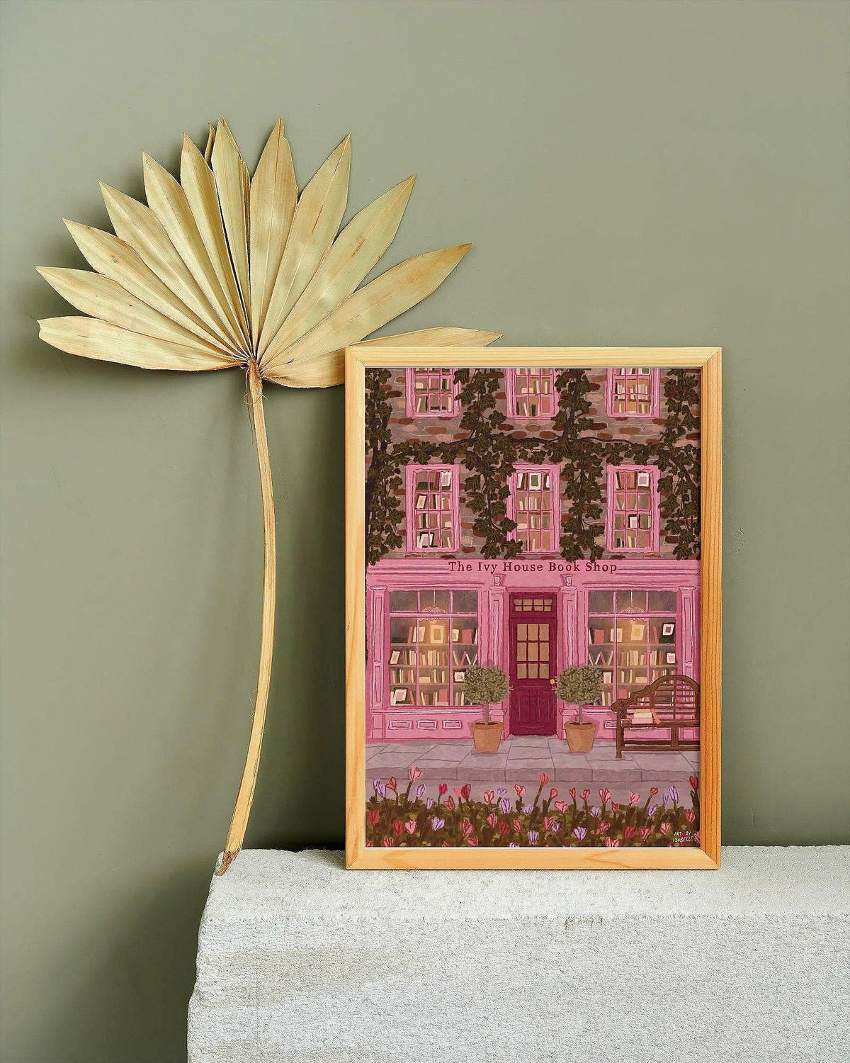Bookshop Wall Art, Cosy Fall Bookstore Illustration, Autumn Book Shop Decor, Cottagecore Cosy Art