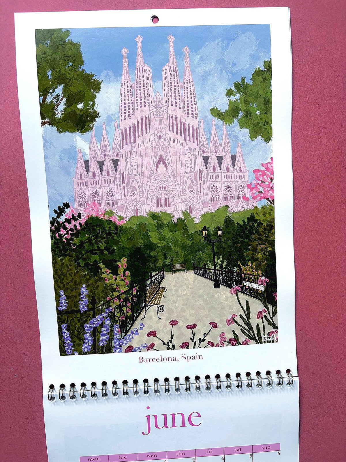 2027 Travel Wall Calendar, A4 Illustrated City Calendar, Paris New York Barcelona Art, Travel Lover Gift, Wanderlust Calendar