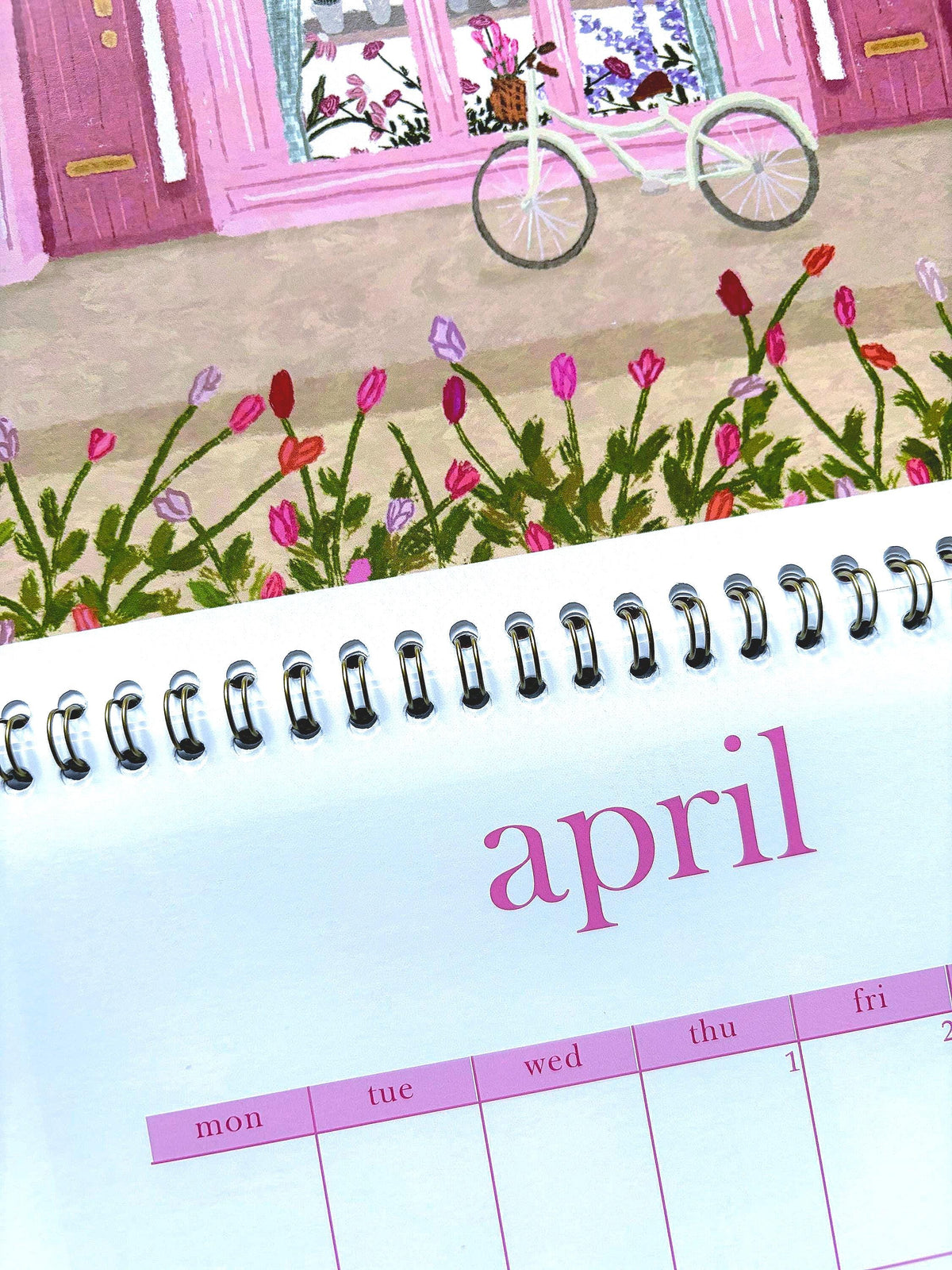 2027 Shopfront Wall Calendar, A4 Illustrated Shop Calendar, Cottagecore Art, Florist and Bookshop Illustrations