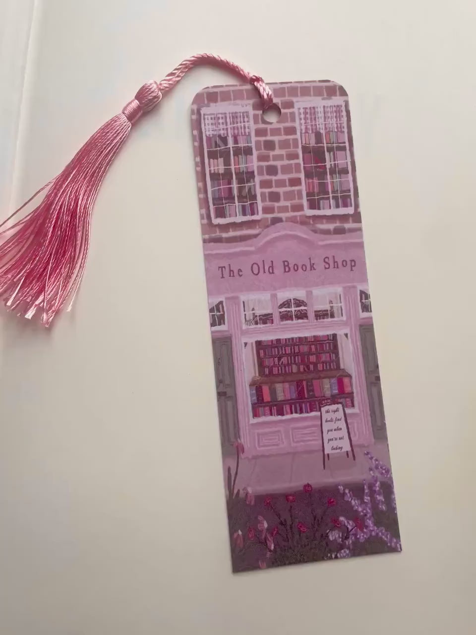 Old Bookshop Bookmark | Whimsical Book Lover Gift | Vintage Inspired Reading Accessory | Custom Tassel & Corner Style