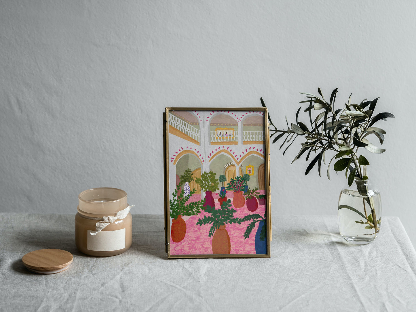 Mediterranean Courtyard Print
