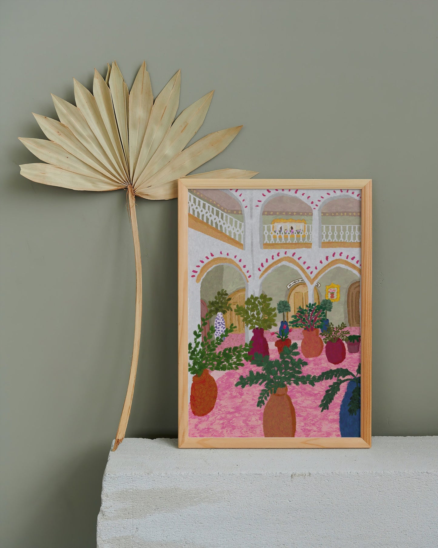 Mediterranean Courtyard Print