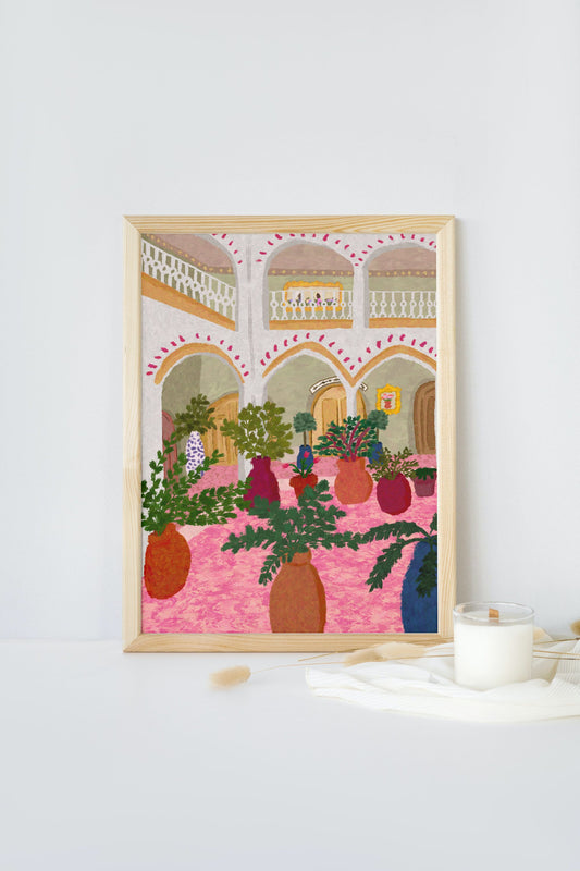 Mediterranean Courtyard Print
