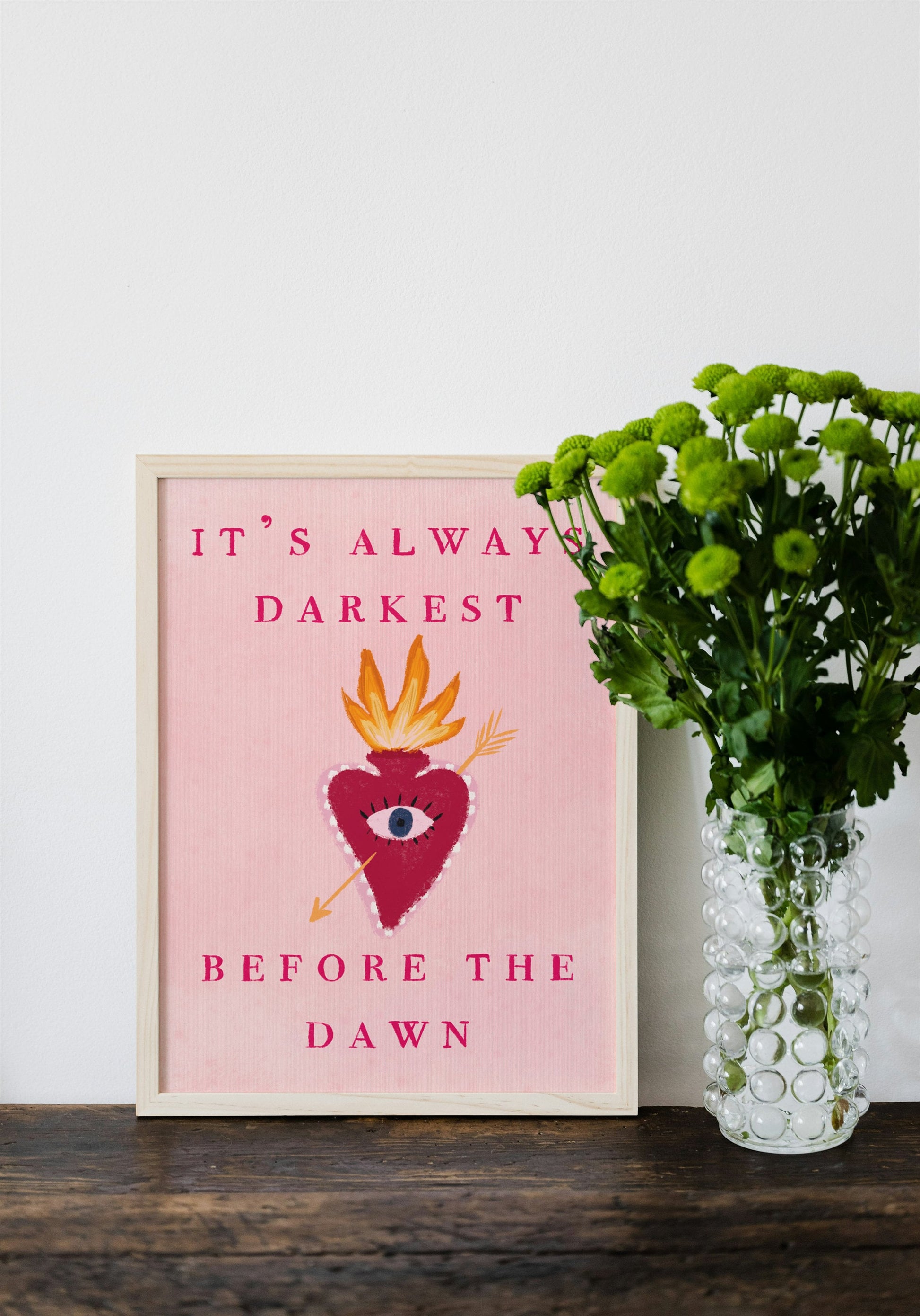 It’s Always Darkest Before The Dawn Quote, Florence And The Machine Print, Song Lyric Quote Print, Music Poster, Glastonbury, Vibrant Art