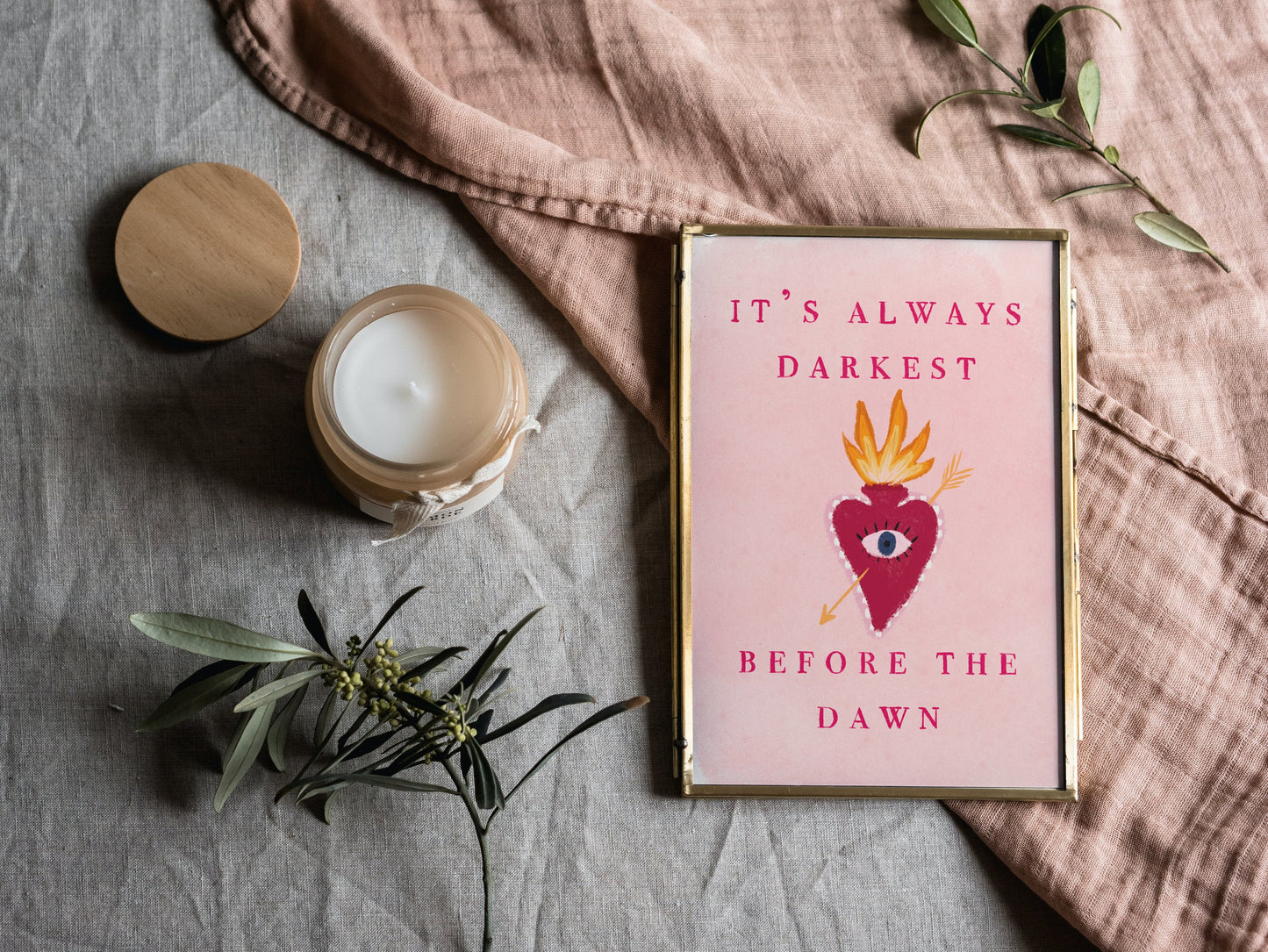 It’s Always Darkest Before The Dawn Quote, Florence And The Machine Print, Song Lyric Quote Print, Music Poster, Glastonbury, Vibrant Art